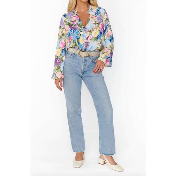 SHOW ME YOUR MUMU Tops - NEW SHOW ME YOUR MUMU suki ruffle top in flower shop